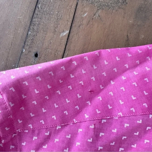 Bertigo pink slip cuff floral button down shirt men’s medium - Picture 4 of 10